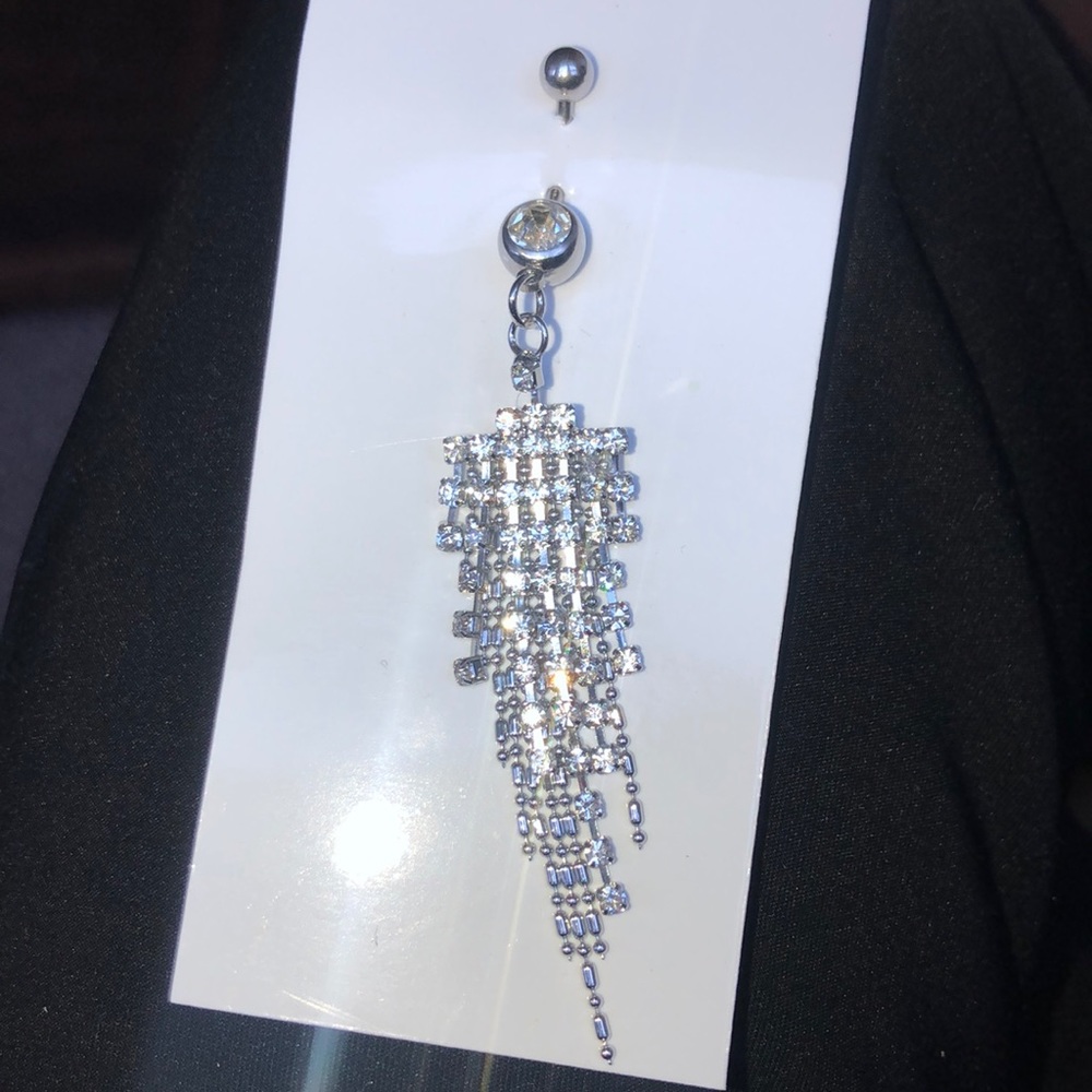 Dangle Belly Button Ring - Picture 2 of 4